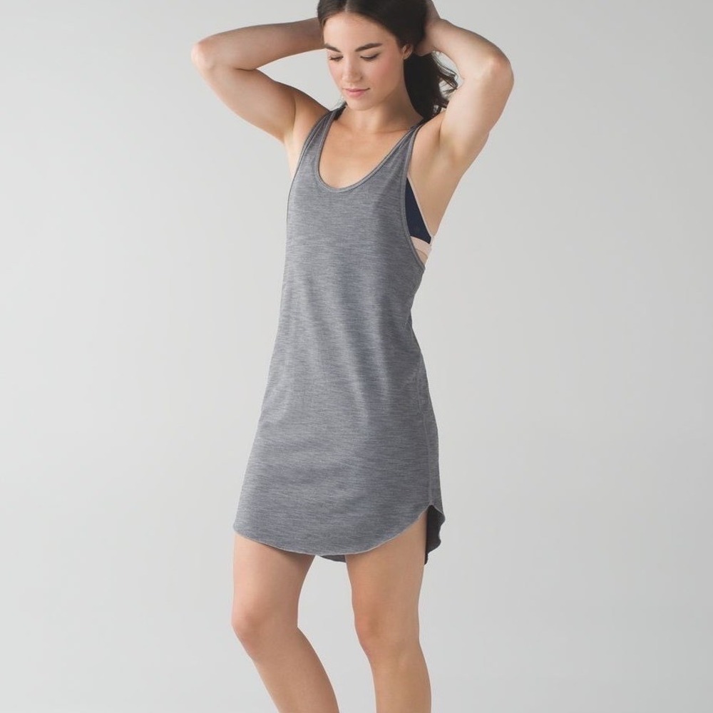 Lululemon Water Salty Swim Dress Women 6 Grey Cover Up Beach Vacation Travel